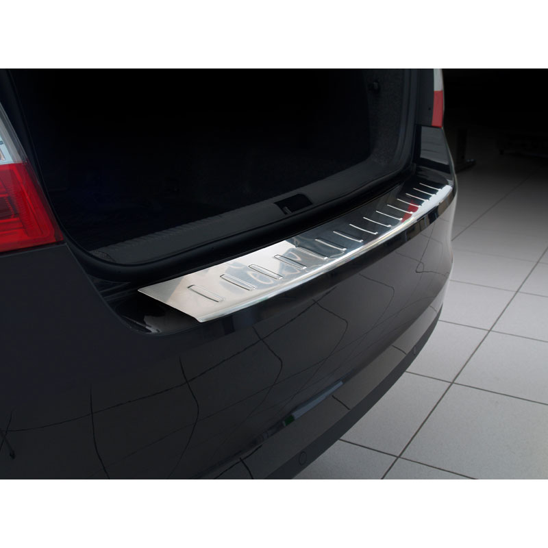 Stainless Steel Rear bumper protector  Skoda Octavia III sedan 2013- 'Ribs'