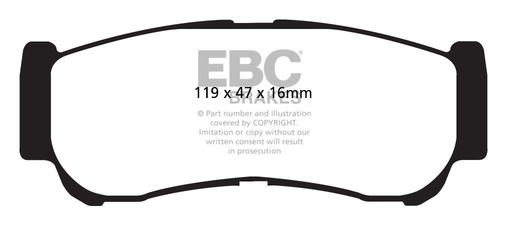 EBC Brakes HYUNDAI Santa Fe 2.7 2006-.. Remblokken achterzijde