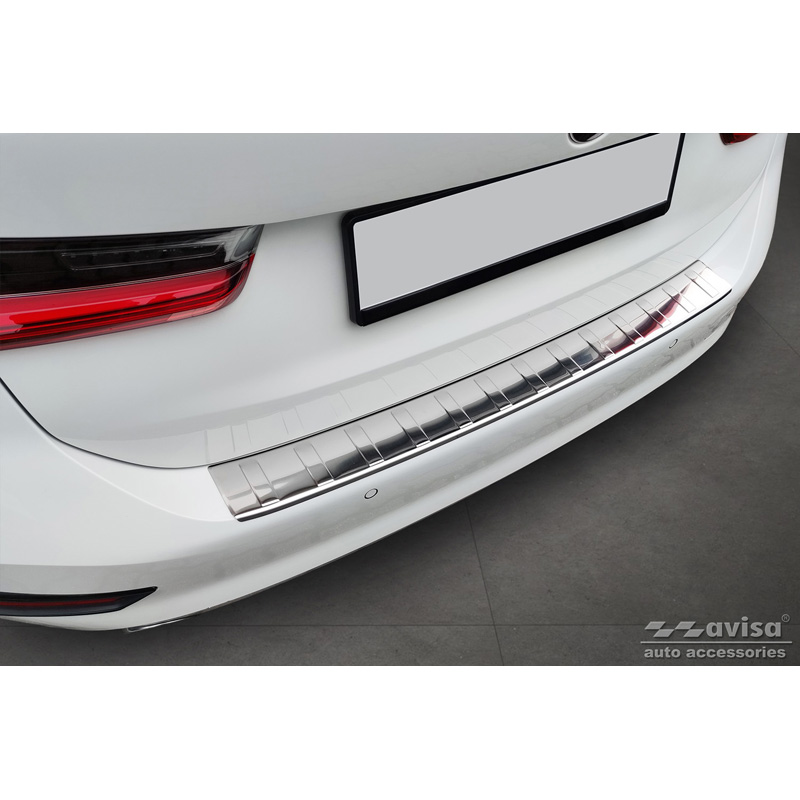 Stainless Steel Rear bumper protector  BMW 3-Series G21 Touring 2019-2022 'Ribs'