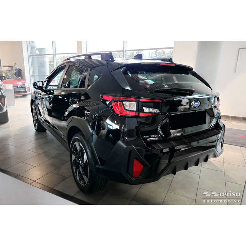 Avisa Matt Black Stainless Steel Rear bumper protector  Subaru Crosstrek III 2023- 'Ribs'