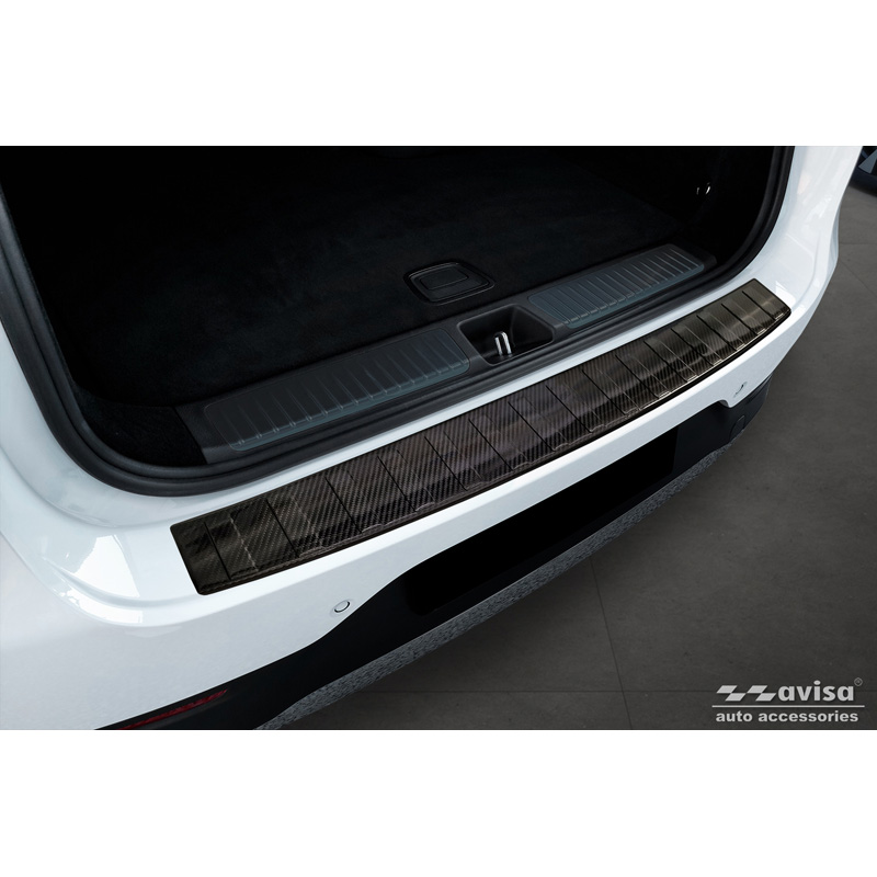Echt 3D Carbon Achterbumperprotector  Mercedes EQE (X294) SUV 2022- 'Ribs'