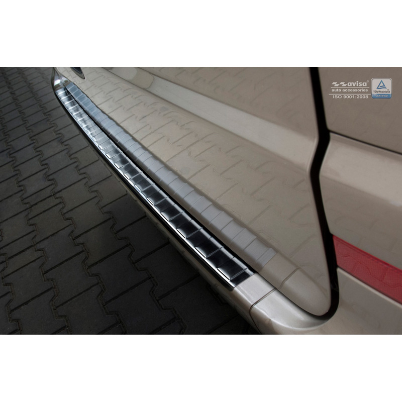Black Stainless Steel Rear bumper protector  Mercedes Vito / Viano 2003-2014 'Ribs'