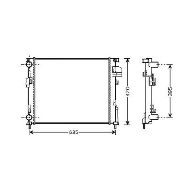 Radiator VIVARO/TRAFIC 01-06 561x470 1.9 DI - /AC