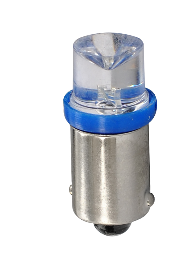 M-tech BA9S 12/24v Concave 8mm led blauw