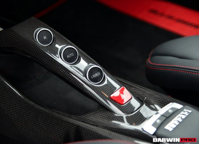 Ferrari 488 GTB/Spyder Dry Carbon Fiber Middenconsole 2015-2019