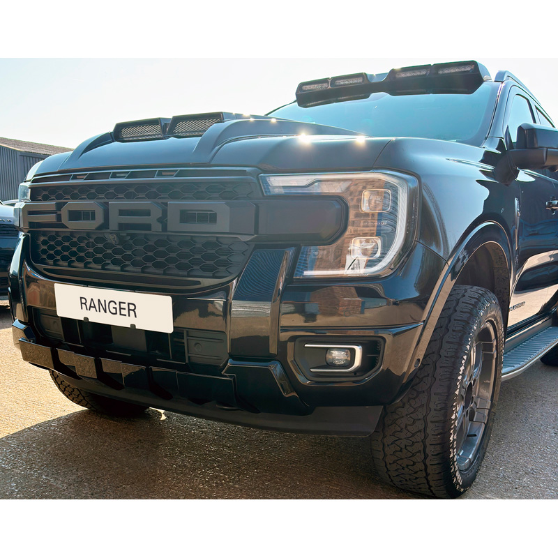 RGM 'Skid-Plate'  Ford Ranger Platinum / Tremor / XL / XL 2024- (Glanzend Zwart ABS)