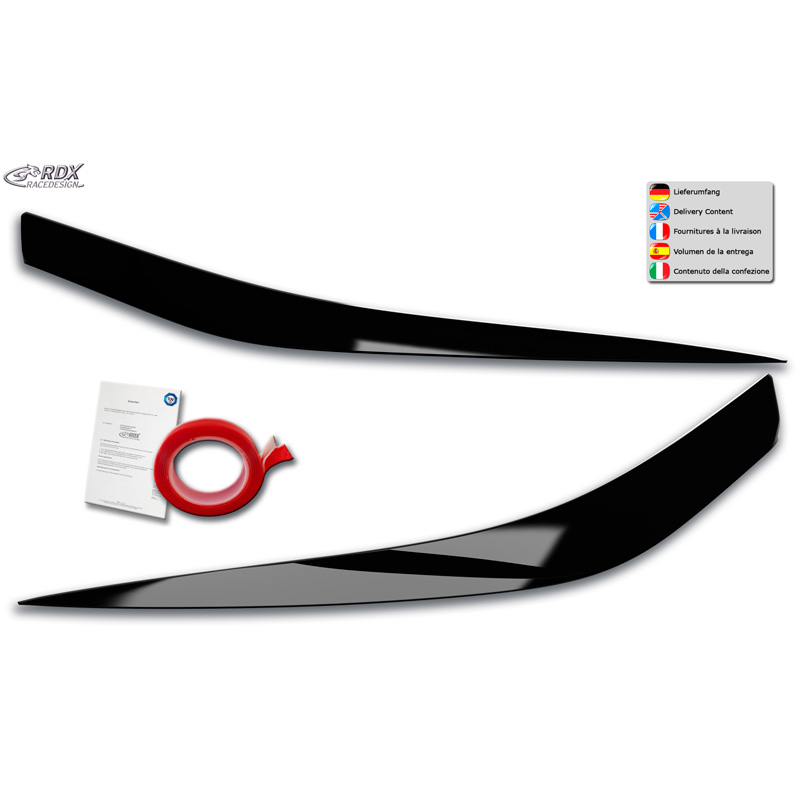 Koplampspoilers  Kia Ceed (CD) & ProCeed (CD) 2018- (ABS Glanzend Zwart)