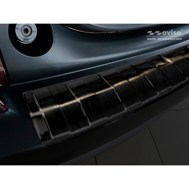Black Stainless Steel Rear bumper protector  Honda CR-V (CW) 2018-2023 'Ribs'