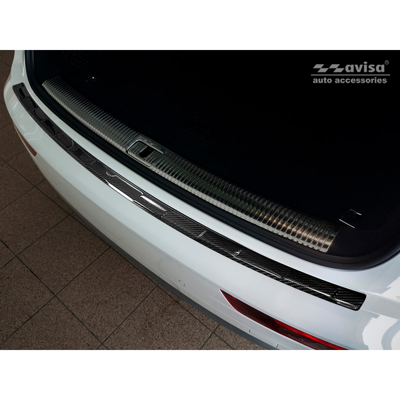 Echt 3D Carbon Achterbumperprotector  Audi Q5 (FY) 2017-2020 & FL 2020-