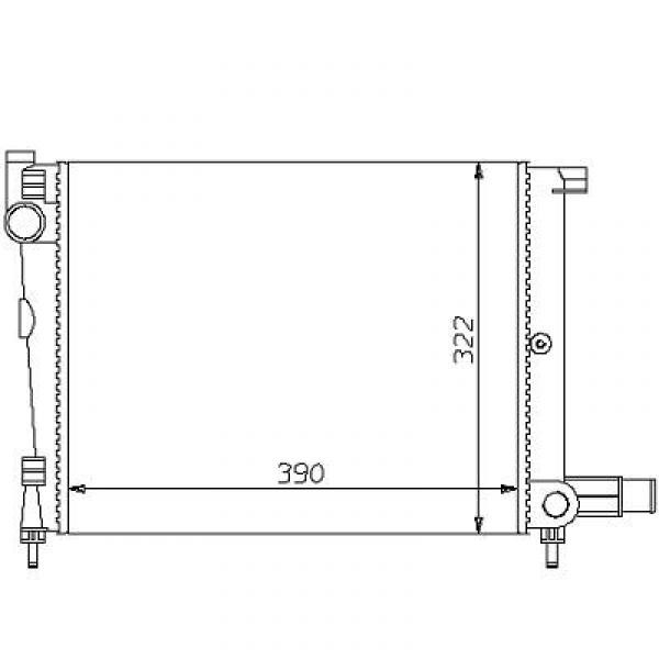 Radiator CITR.AX 1.4 DIESEL 92-96 ZONDER RESERVOIR