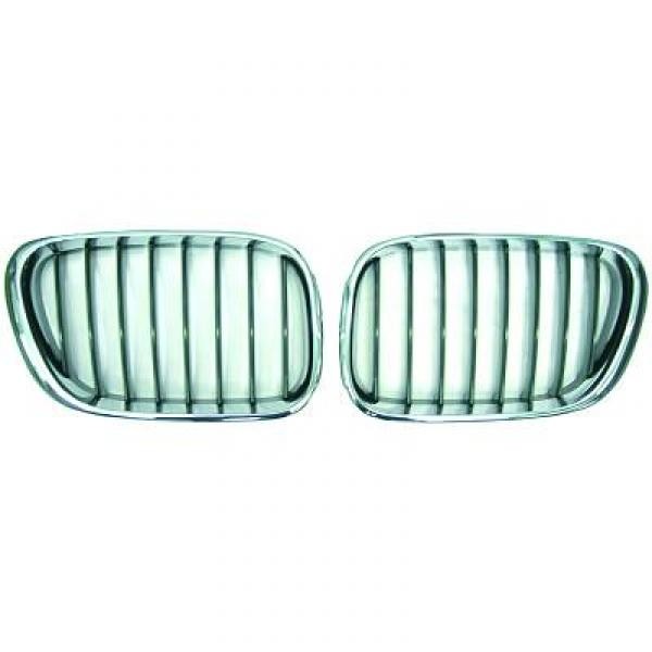 Grill links BMW X5 99-03 ZWART/Chroom