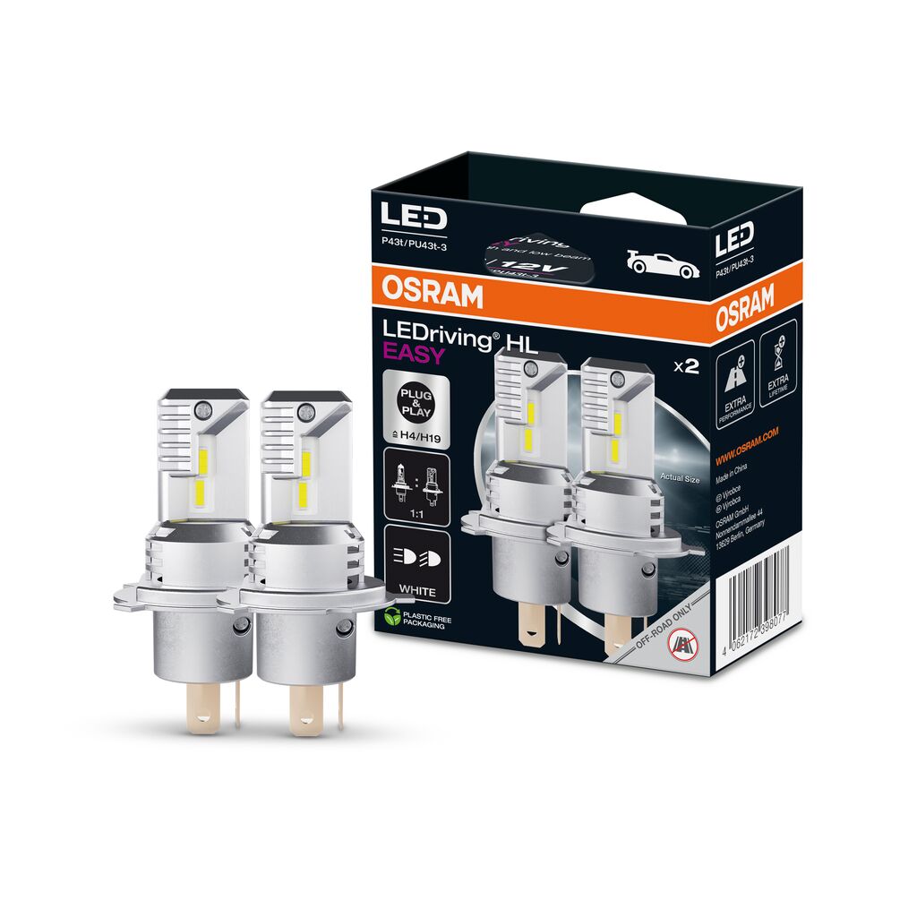 OSRAM LEDriving HL EASY H4 / H19 LED Bulbs 12V 6000K