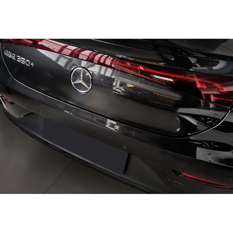 Black Stainless Steel Rear bumper protector  Mercedes EQE (V295) 2022- 'Ribs'