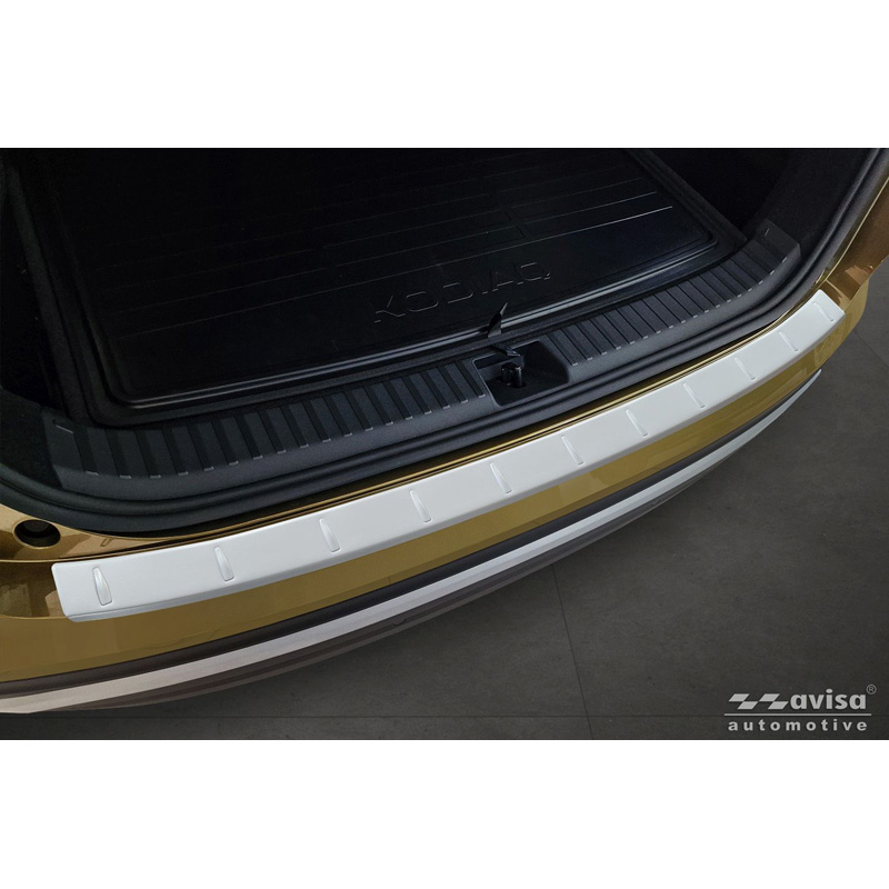 Avisa RVS gepoedercoate Achterbumperprotector  Skoda Kodiaq II 2024- 'Soft Silver'