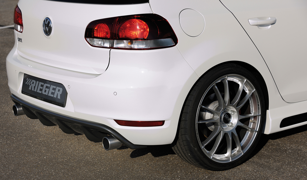 Diffuser Volkswagen Golf 6 GTI GTD Rieger Carbon Look