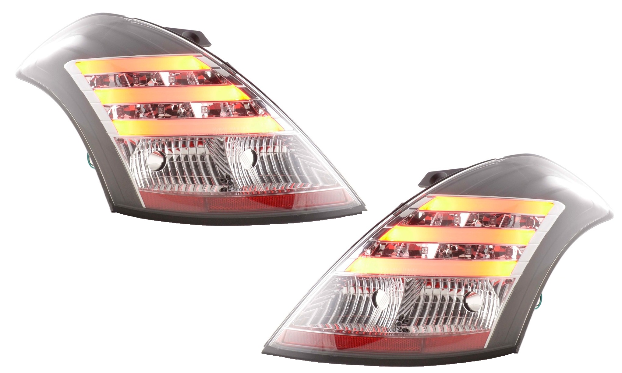Achterlichten Suzuki Swift met Tube en LED 11- Zwart