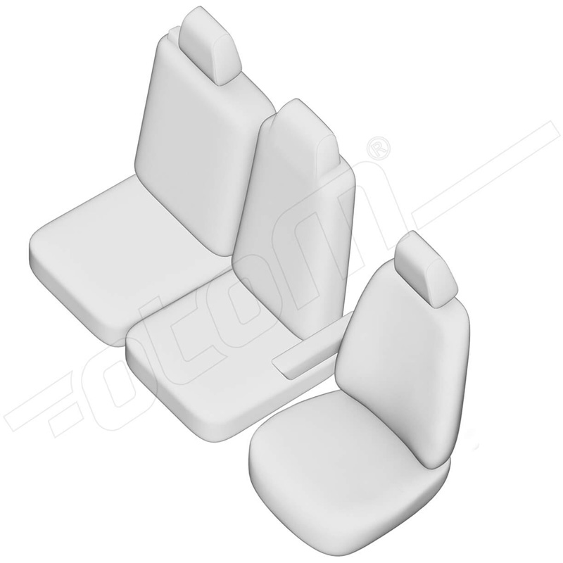 otoM Original Design Textile seat covers 2+1  Renault Master IV 2024- (armrest on driver's seat & split in bottom/backrest bench)