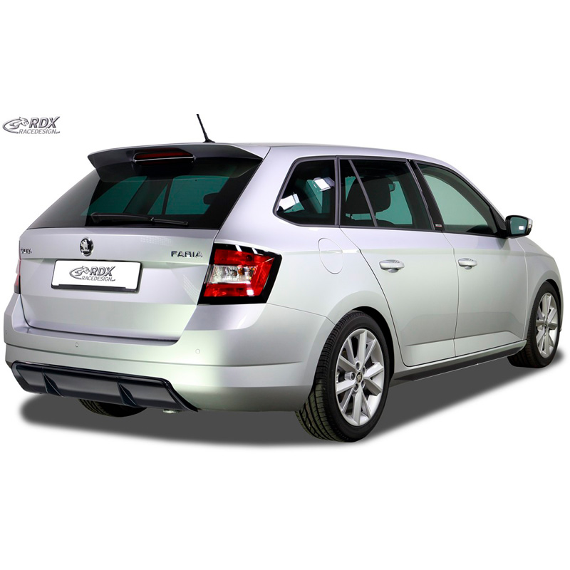 Rear bumper skirt 'Diffusor'  Skoda Fabia III Kombi (NJ) 2014- (ABS glossy black)