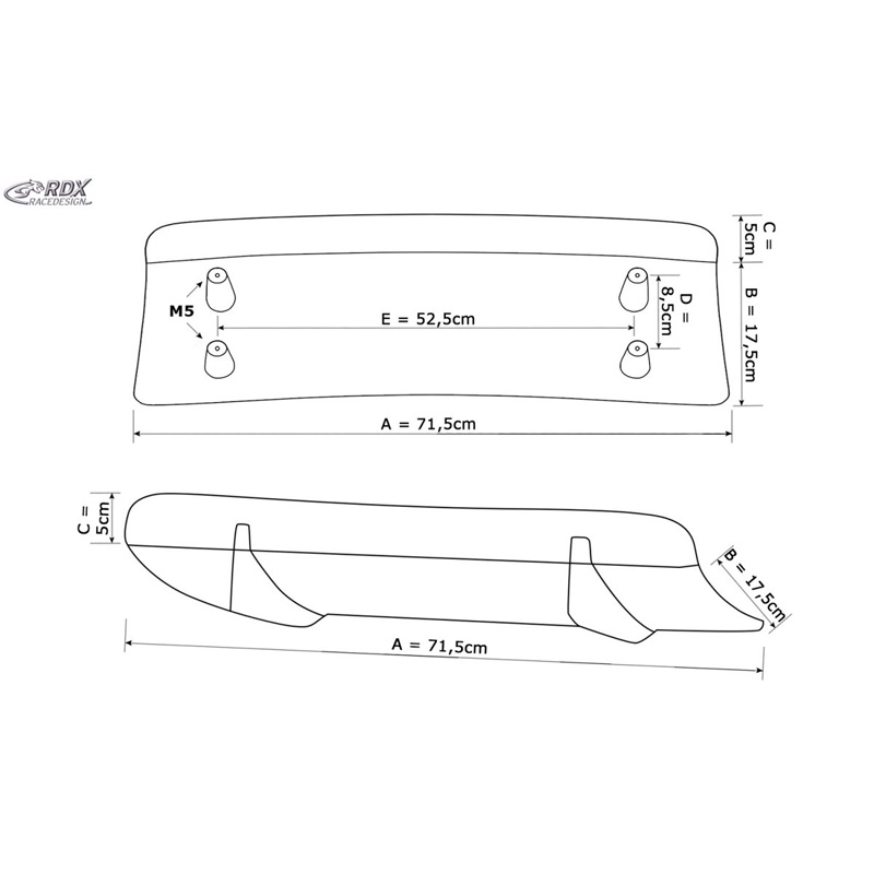 Rear bumper skirt 'Diffusor U-Diff'  Mercedes S-Class Coupe C216 2006-2013 (PU)