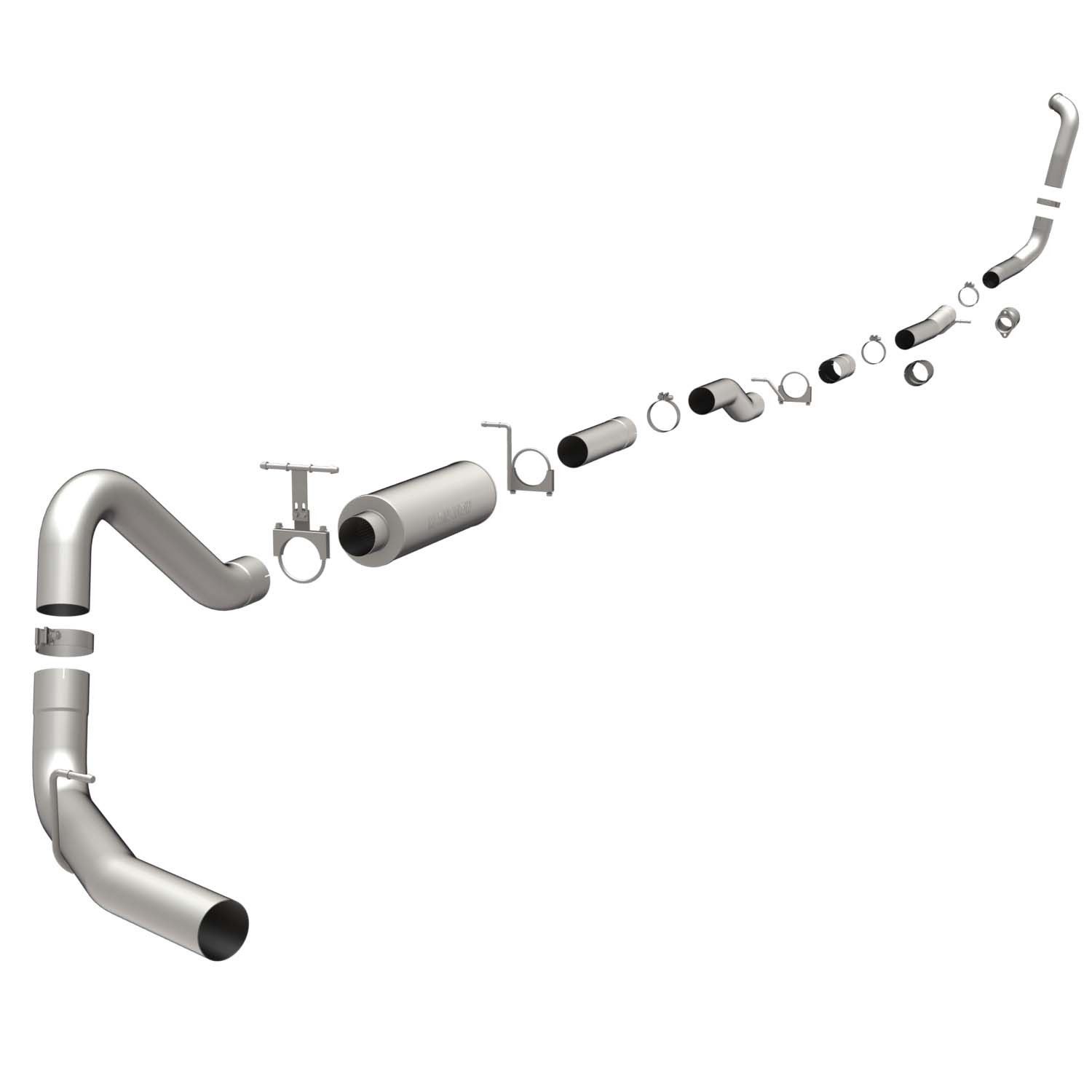 Ford SYS TB 05 Ford 6.0L CC Diesel 4in Magnaflow Cat-Back