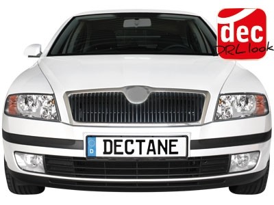 Koplampen Skoda Octavia 05-09 DRL look Devil Eyes HID zwart