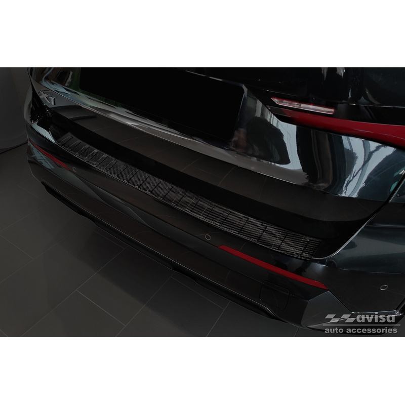 Echt 3D Carbon Achterbumperprotector  BMW X1 U11 / U11 xLine 2022- 'Ribs'