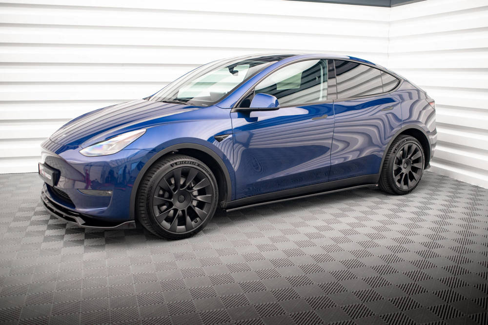 Zijskirts V.2 Tesla Model Y Maxton Glans Zwart