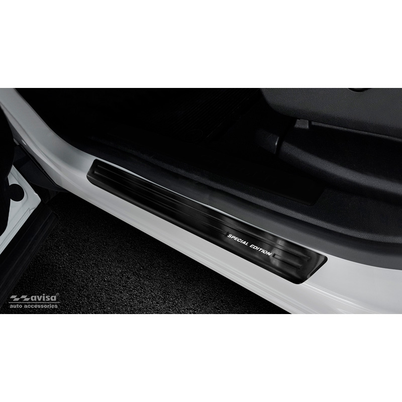 Black Stainless Steel Door sill protectors  Citroën C5 Aircross 2018- Incl. Facelift 'Special Edition' - 4-pieces
