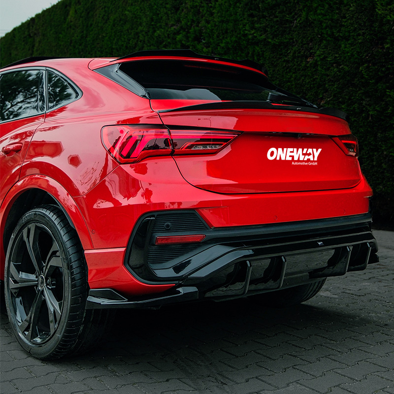 Oneway Rear Side Diffusors  Audi Q3 (F3N) Sportback S-Line 2019-2025 excl. RSQ3 - Gloss black