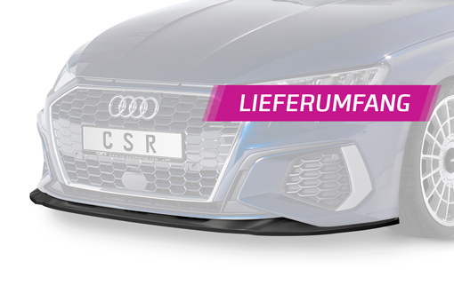 Voorspoiler Audi A3 S-Line S3 (8Y) CSR Glans Zwart