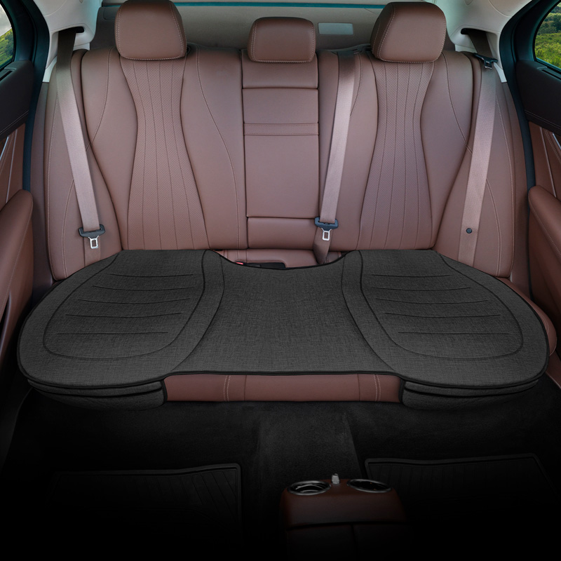 Universal Seat Cushion 'Rear' Black Linen - single piece