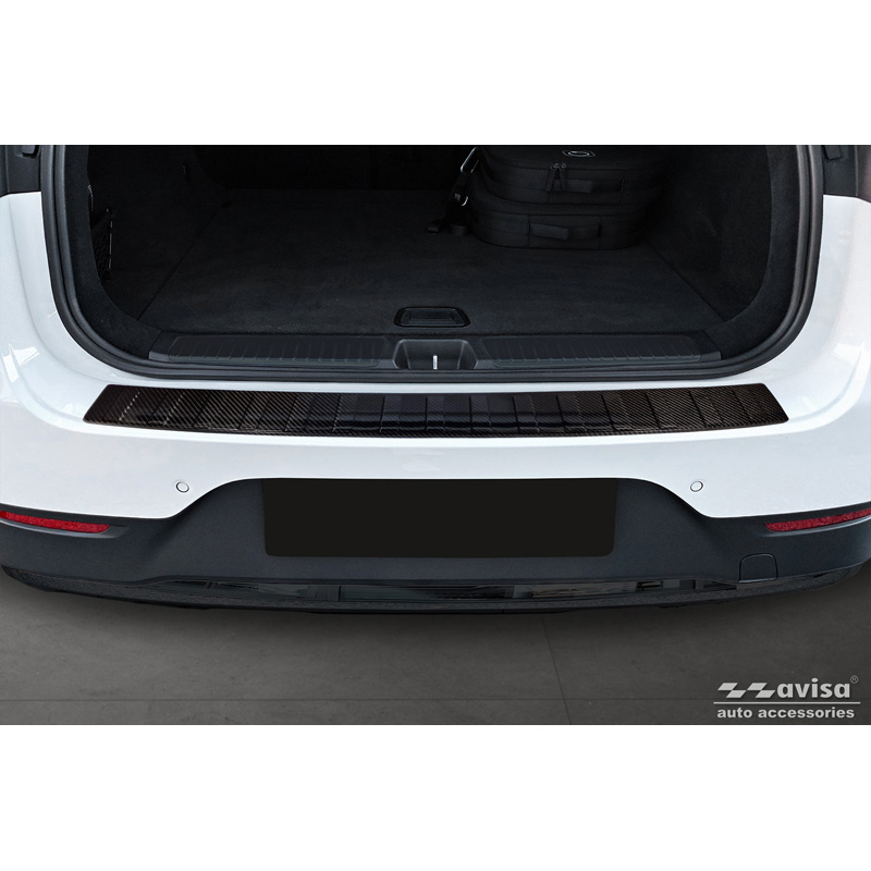 Echt 3D Carbon Achterbumperprotector  Mercedes EQE (X294) SUV 2022- 'Ribs'