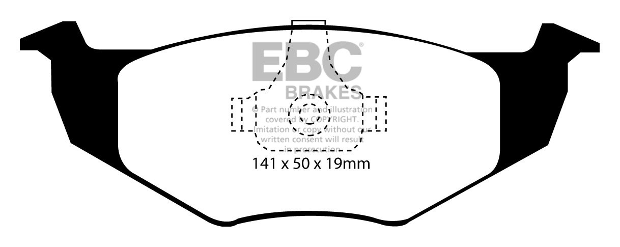 EBC Brakes VW Vento 1.8 92-99 Remblokken voorzijde greenstuff