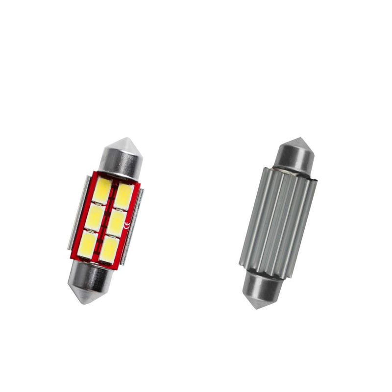 Simoni Racing Festoon 6-LED 31mm Lampen 'Canbus No-Polarity' - Wit - Set à 2 stuks