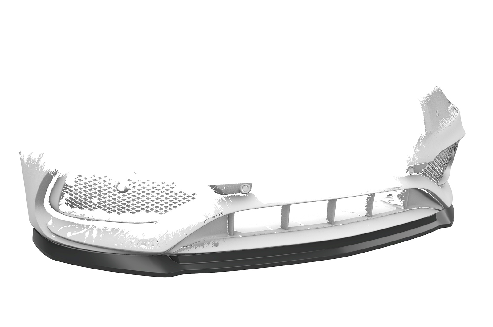 Voorspoiler Mercedes Benz CLA AMG Pakket C117 X117 CSR Glans Zwart