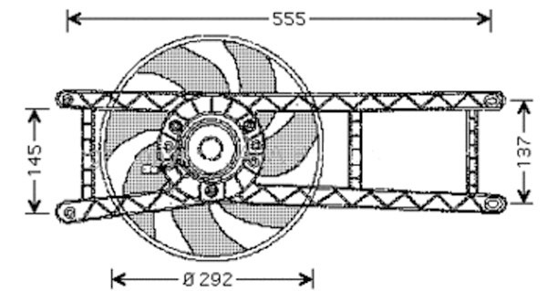 Radiator FAN COMPLEET PANDA 03->> 1.1/1.2 -A/C