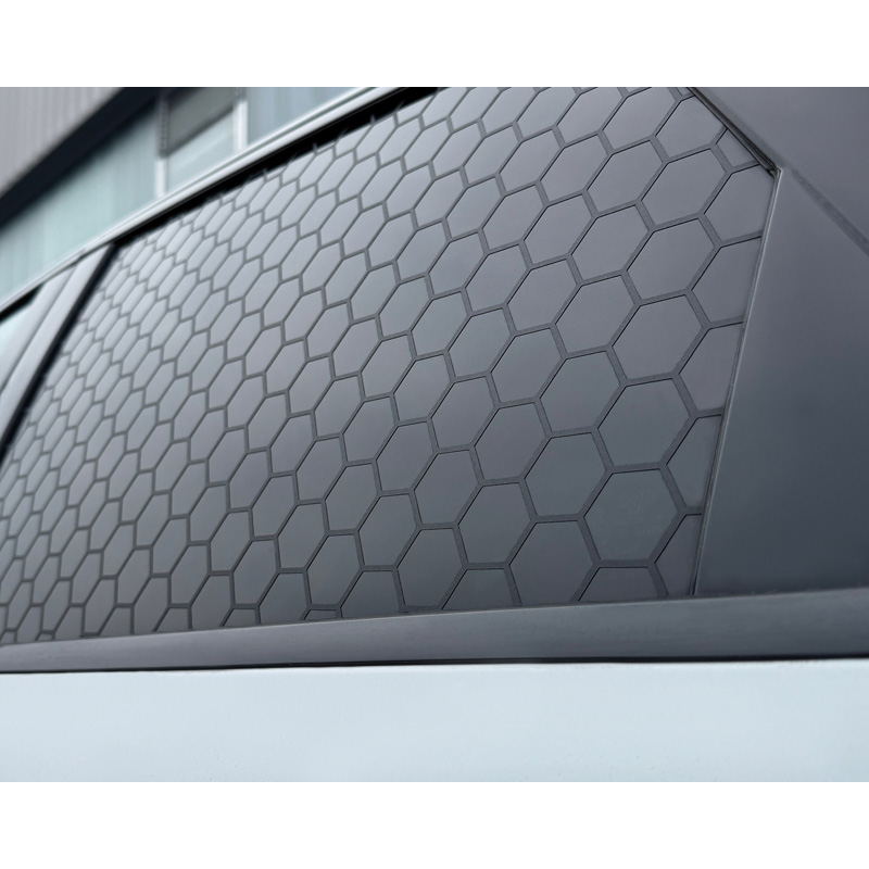 Foliatec Window Sticker Honeycomb – Set of 3 pieces 75x50cm – Matte Black