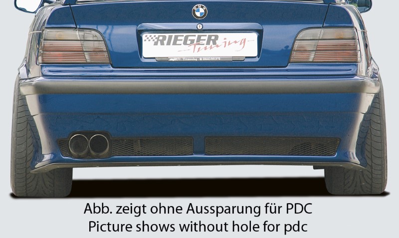 Achterbumper BMW E36 Niet compact Rieger(Met PDC)