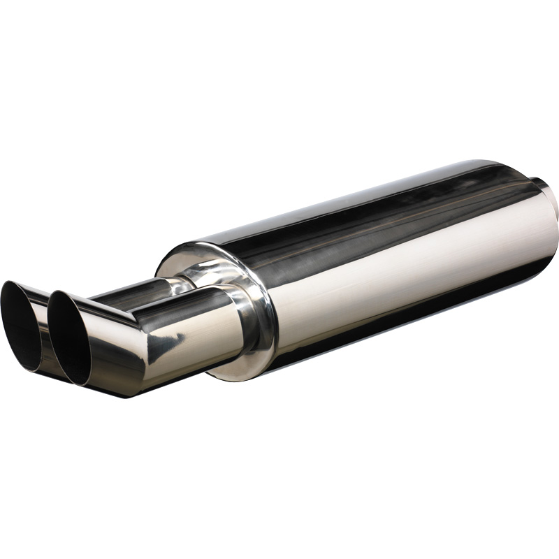 Inox Universal sport exhaust - 2x76mm DTM