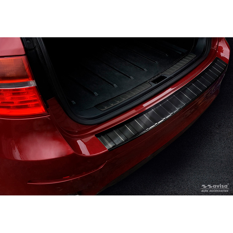 Black Stainless Steel Rear bumper protector  BMW X6 (E71) 2009-2014