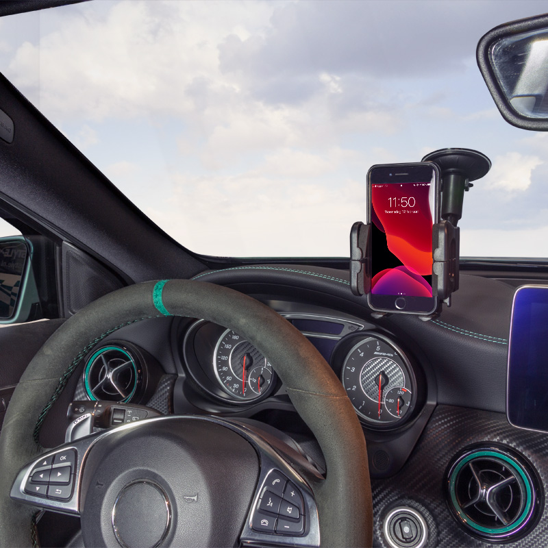 Universal Smartphone/Navigation Holder with suction cup/gooseneck 40-120mm