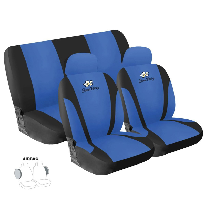 Simoni Racing Seat Cover Set Daisy - Blue - 8 pieces