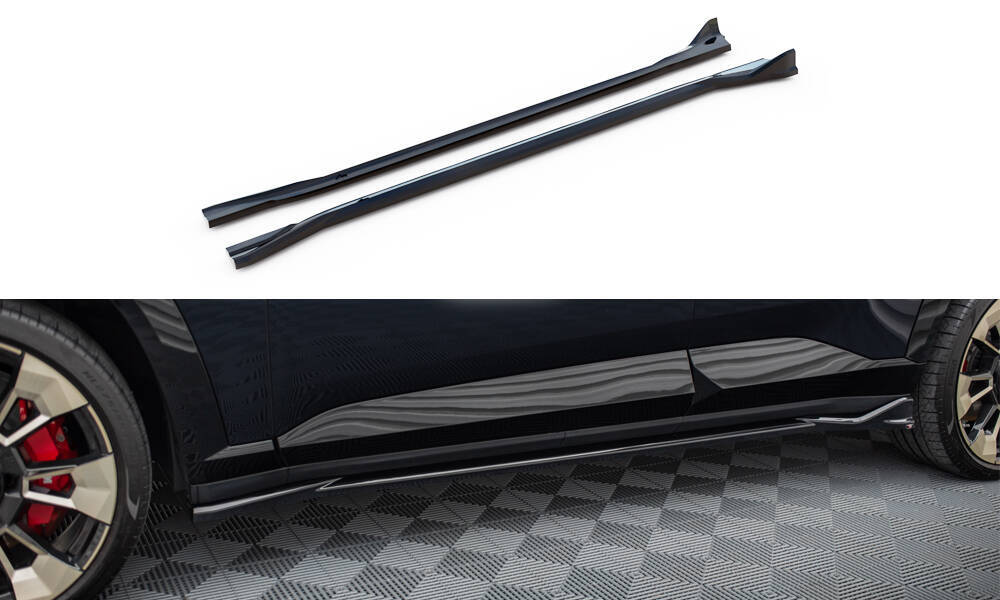 Zijskirts BMW XM G09 Maxton Glans Zwart