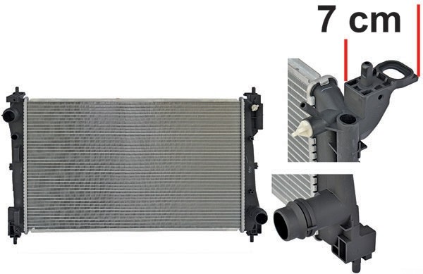 Radiator GRANDE PUNTO 05->> 620x395x27 1.3 JDTM/1.9 JTDM +/-AC