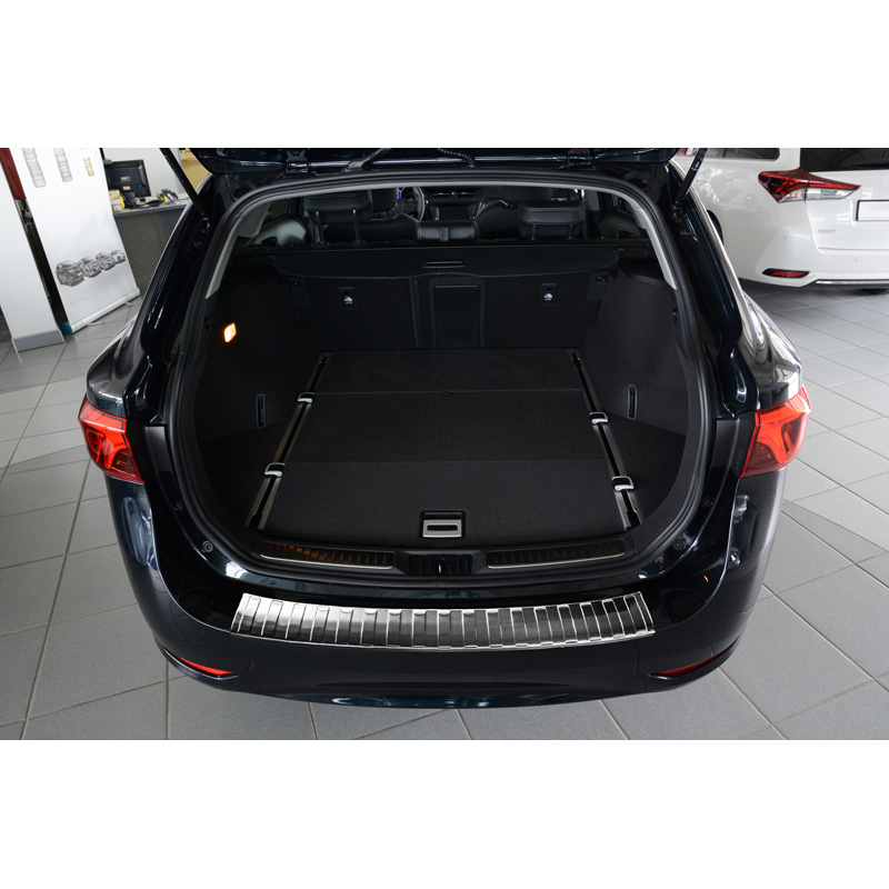 Stainless Steel Rear bumper protector  Toyota Avensis III Wagon Facelift 2015- 'Ribs'
