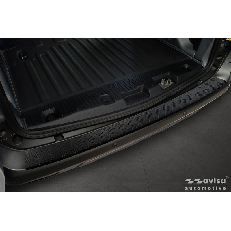 Avisa Matzwart RVS Achterbumperprotector  Ford Transit Courier II / Tourneo Courier II 2023- 'Riffled Plate'