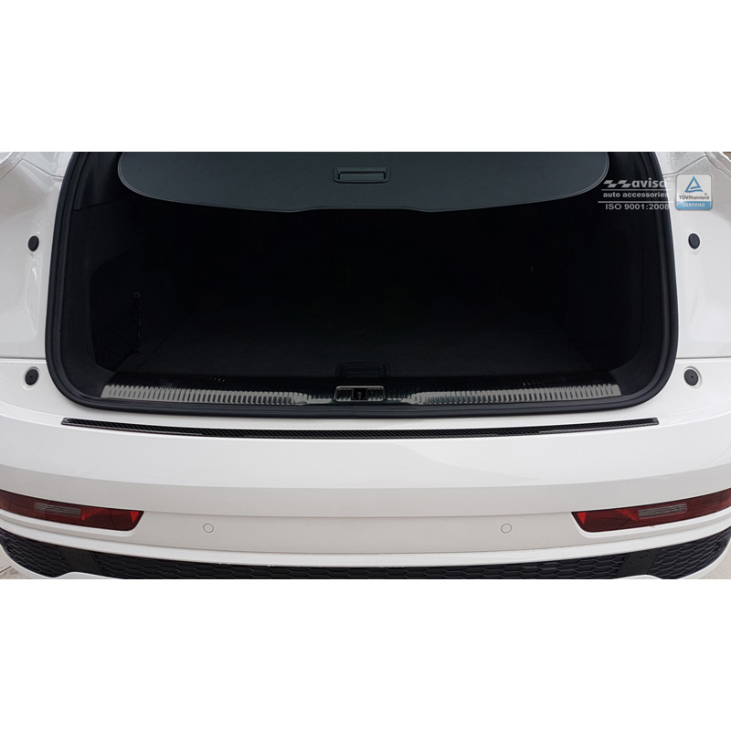Carbon Rear bumper protector  Audi Q3 2011-2015 & 2015- Black Carbon