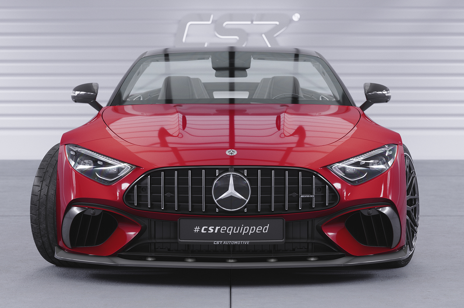Voorspoiler Mercedes Benz SL (R232) AMG CSR Glans Zwart