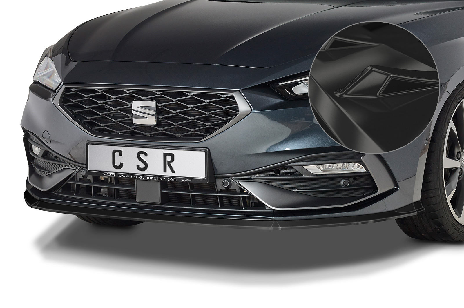 Voorspoiler Seat Leon 4 (Typ KL) CSR glans Zwart