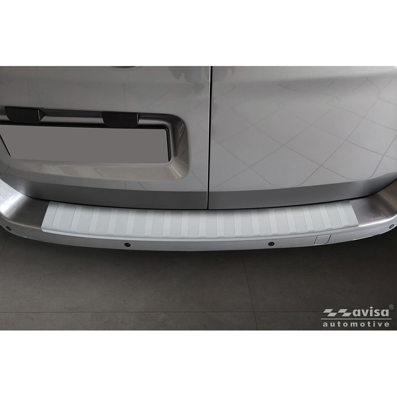 Avisa Stainless Steel Powdercoated Rear bumper protector  Citroën Jumpy & Spacetourer / Peugeot Expert & Traveller / Toyota Proace 2016- / Opel Vivaro & Zafira Life 2019- (L1) 'Soft Silver'